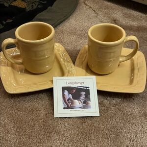 Longaberger “butternut” Mug and Saucer Duo